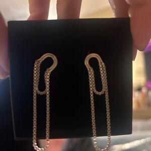 BY1OAK - 925 Sterling Silver Double Dangle Drop Earrings - NWT